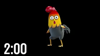 2 Minute Countdown Timer with Music for Kindergarten | Chicken Dancing Timer