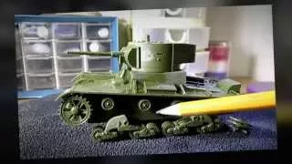 Building Zvezda Russian T-26 Tank. From Start to Finish. In 1/35 Scale.