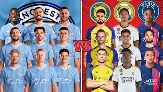 Manchester City 🆚 Al Nassr Madrid PSG (Haaland Foden Ronaldo Vinicius Mbappe Bellingham De Bruyne)💪⚽