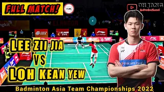 FULL MATCH | Lee Zii Jia VS Loh Kean Yew - Badminton Asia Team Championships 2022