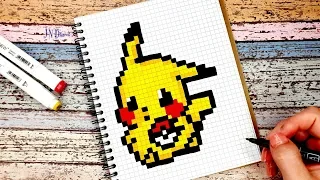 How to draw Pikachu in pixel art style