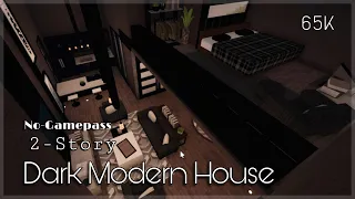 BLOXBURG | 2 Story Dark Modern House | No-Gamepass | House Speedbuild