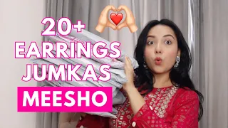 Super HUGE Meesho earrings Jhumkas Try on Haul 😍| Festive special 💖 | Isha Vinod Jain