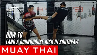 Muay Thai | How To Land a Roundhouse Kick in Southpaw