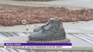 Man arrested for theft of Jackie Robinson statue