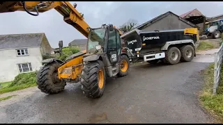 Some bigrig moving dung with jcb telehandler 536-60 agri pro and chieftain dump trailer. Episode 101