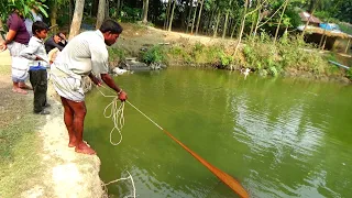 Best Net Fishing,Traditional Cast Net Fishing in Village,Fishing with a Cast Net