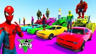 GTA V Mega Ramp On Super Cars, Bikes, Jets and Boats with Trevor and Friends Stunt Map Challenge #16