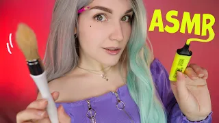 ASMR  🎨 Drawing and Tapping on Your Face ✋👀[Visual Triggers]