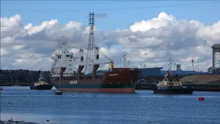 Fagelgracht departs ABP Ipswich 500ft Berth with the help of two Svitzer tugs.  24th February 2024