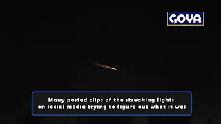 Mysterious lights streak across sky