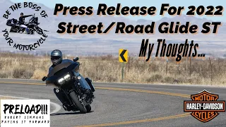 Harley Davidson Media Launch For The 2022 Street & Road Glide ST Models In Arizona - The Movie!!