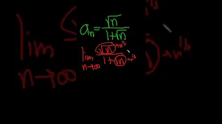 Does if the Sequence Converge or Diverge a_n = sqrt(n)/(1 + sqrt(n)) #shorts