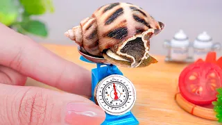 Most Delicious Miniature Cooking Snail with Sauce Recipe 🐌 Steam Snail Tutorial in Mini Kitchen