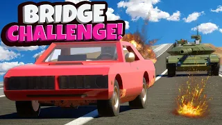 BRIDGE POLICE CHASE in Lego Canyon with a TANK in Brick Rigs Multiplayer!