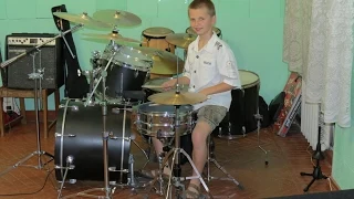 Dave Weckl  - Sixteenth Feel - Drummer Daniel Varfolomeyev 11 year -  drum cover