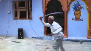 Rajput sword fencing with Talwar (Rajasthan, India)