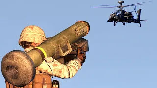 Javelin Missile shot down Ka-52 Attack Helicopter - Russia vs Ukraine - Simulation - ARMA 3