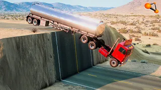 Car VS Unfinished Road #14 - BeamNG drive