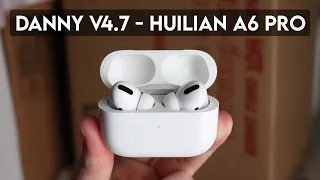 AirPods Pro SuperClone! Danny v4.7 Huilian A6 Pro! REAL Spatial Audio & Identical Matte Metal Hinge!