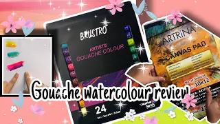 Gouache colours Review | Canvas pad | Best watercolour for beginners