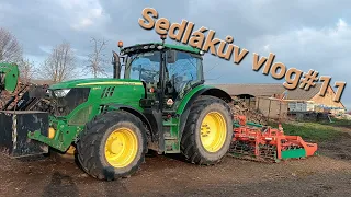 Příprava pod setí aneb práce s kompaktorem[Sedlákův vlog#11][John Deere 6150r]