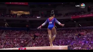 Jordan Chiles Beam STUCK FULL IN 2021 USA Olympic Gymnastics Trials Day 1