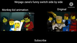 Ninjago x Monkey kid fan animation Zane's funny switch side by side