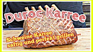 Schweinskarree / Duroc Karree vom Holzkohlegrill einfach und richtig saftig