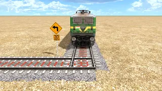 TRAINS Vs SHARP TURN - Train Simulator | RailFun Train Game Video