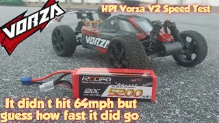 HPI Vorza V2 6s Box Stock Speed Test