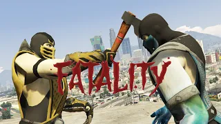 GTA 5 Impressive Ragdolls #75 - The Mortal Kombat Has Arrives To Los Santos ( Scorpion vs Sub-Zero )