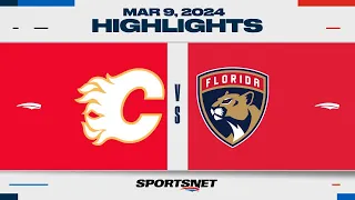 NHL Highlights | Flames vs. Panthers - March 9, 2024