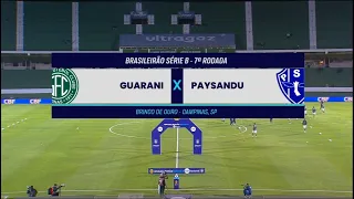 Guarani 0 x 0 Paysandu | SÉRIE B 2024 | JOGO COMPLETO