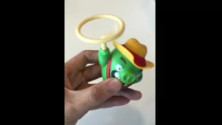 2016 McDONALD ANGRY BIRDS THE MOVIE TOYS GREEN PIGGY SWING LASSO FUNNY