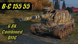 World of Tanks - B-C 155 55 - Fjords | 6,8K Combined Damage | #4