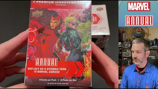 Checking out the Blue Sparkle retail exclusives in Marvel Annual 2022-23 Blaster Boxes