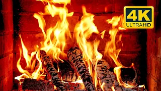 🔥 FIREPLACE Ultra HD 4K. Fireplace with Crackling Fire Sounds. Fireplace Burning. Fire Background