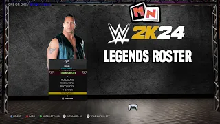 WWE 2K24 Legends(only) Roster for PlayStation 5 and X Box X/S Wishlist
