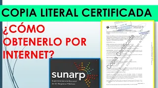 ¿Cómo solicitar la Copia Literal por Internet?  Sunarp 2023