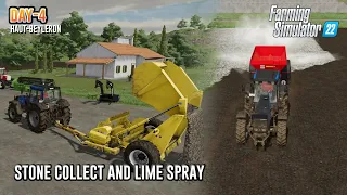 Farming Simulator 22 🚜| Stone Collect And Lime Spray 👩🏻‍🌾 | Haut-Beyleron | Episode 4 | Timelapse