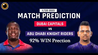 Dubai Capitals vs Abu Dhabi Knight Riders ILT20 Match Prediction & WinTips, 92% Win Chance