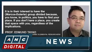 Political analyst: Certain personalities want Duterte-Marcos group divided | ANC