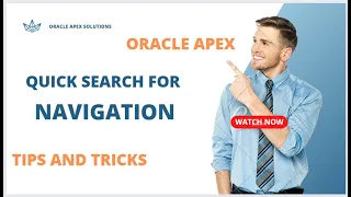 Oracle APEX - Fast menu navigation search