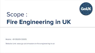 Fire Engineering in UK | GoUK @ +91 9500903005
