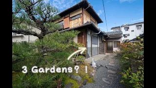 Japanese traditional house with parking lot and 3 gardens