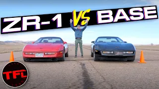 Is It Worth Spending More For a ZR1? Vintage Chevrolet Corvette Drag Race, Roll Race, & Brake Test