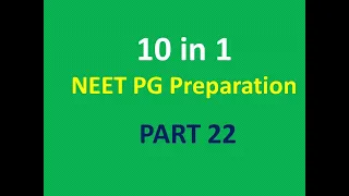 Important one liners for NEET PG Preparation/ #REVISION||