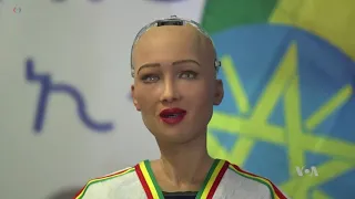 AI Robot Sophia Wows at Ethiopia ICT Expo