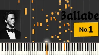 Chopin - Ballade No 1 in G minor  (Synthesia) [Piano Tutorial]